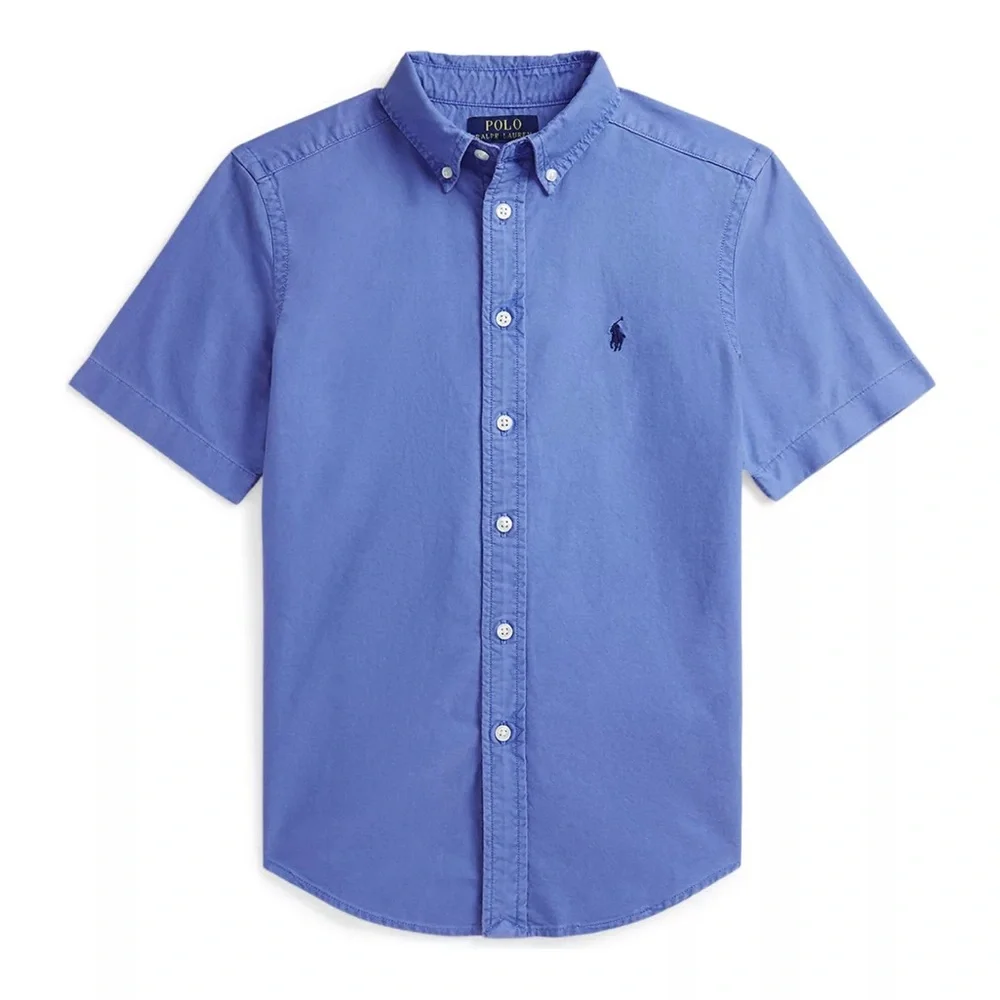 Ralph Lauren Boys Blue Oxford Button Down Shirt size 6